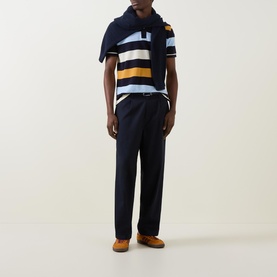 Shield Logo Striped Polo Shirt