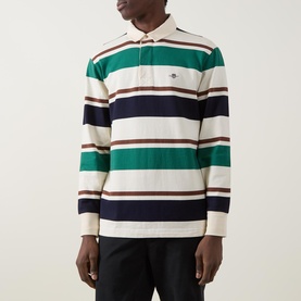 Shield Logo Striped Rugby Sweatshirt