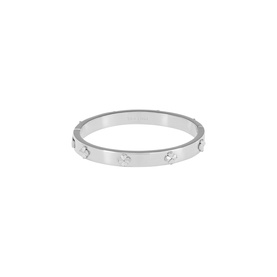 Spade Flower Hinged Bangle