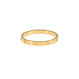 Spade Flower Hinged Bangle