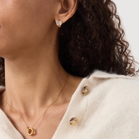 Sparkling Asscher Huggies Earrings
