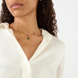 Spade Flower Mini Pendant Necklace