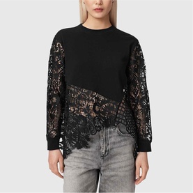 Malorie Lace Trim Sweatshirt