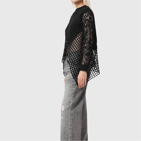 Malorie Lace Trim Sweatshirt
