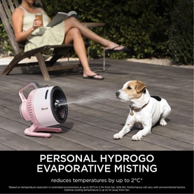 FlexBreeze HydroGo Misting Fan Ballet Pink
