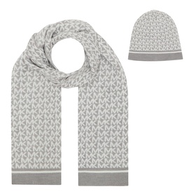 Monogram Logo Beanie & Scarf Two-Piece Set