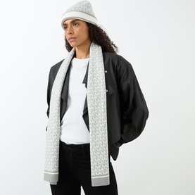 Monogram Logo Beanie & Scarf Two-Piece Set