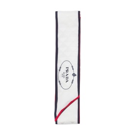 Printed Silk Twill Jacquard Oblong Scarf