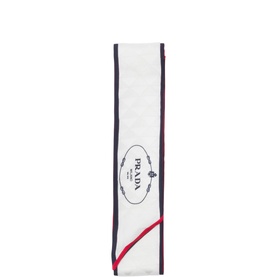 Printed Silk Twill Jacquard Oblong Scarf