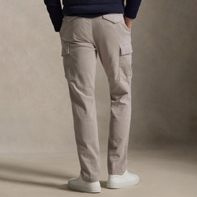 Corduroy Pony Logo Slim Fit Cargo Pants