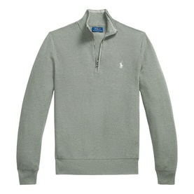 Pony Logo Mesh Knit Zip Sweater