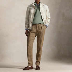 Pony Logo Mesh Knit Zip Sweater