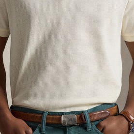 Pony Logo Standard Textured Polo Shirt