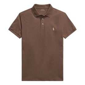 Custom Slim Fit Pony Logo Mesh Polo Shirt