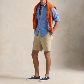 Polo Player Logo Garment-Dyed Oxford Shirt