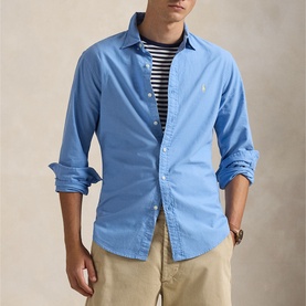 Polo Player Logo Garment-Dyed Oxford Shirt