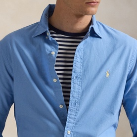 Polo Player Logo Garment-Dyed Oxford Shirt