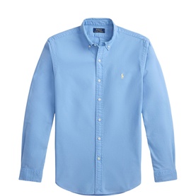 Polo Player Logo Garment-Dyed Oxford Shirt