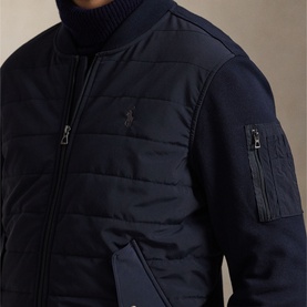Polo Player Logo Hybrid Bomber Jacket