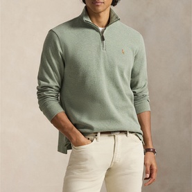 Polo Pony Estate-Rib Quarter-Zip Sweatshirt