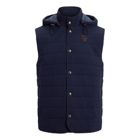 Logo Quilted Hooded Gilet