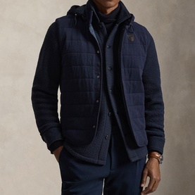 Logo Quilted Hooded Gilet