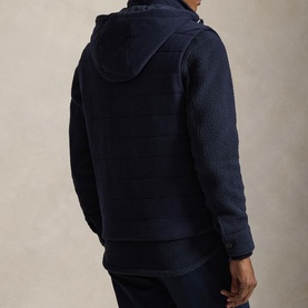 Logo Quilted Hooded Gilet