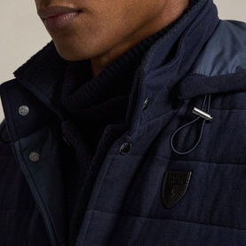 Logo Quilted Hooded Gilet