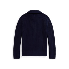 Pony Logo Waffle Knitted Zip Sweater
