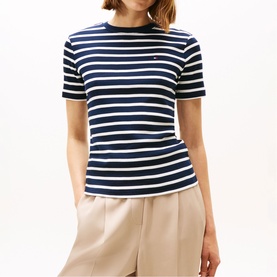 Striped Logo Slim Fit T-Shirt
