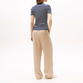 Striped Logo Slim Fit T-Shirt