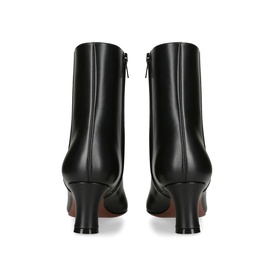 V Logo Leather Ankle Boots