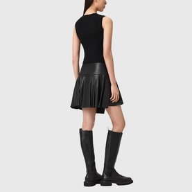 Irina Leather Mini Skirt