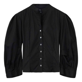 Maud Cropped Lace Up Blouse