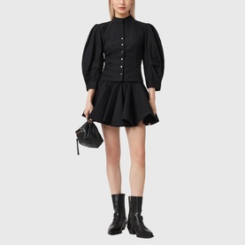 Maud Cropped Lace Up Blouse