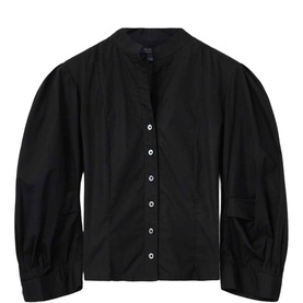 Maud Cropped Lace Up Blouse