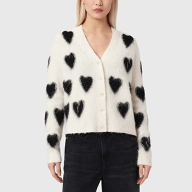 Scatter Heart Knitted Cardigan
