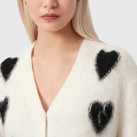 Scatter Heart Knitted Cardigan