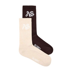 Two-Pack Gothic Logo Socks