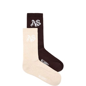 Two-Pack Gothic Logo Socks
