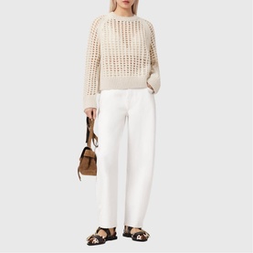 Suniva Openwork Knitted Sweater