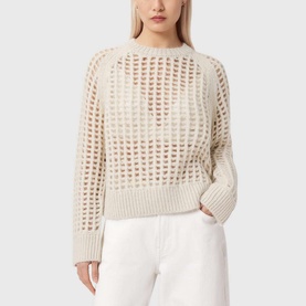 Suniva Openwork Knitted Sweater