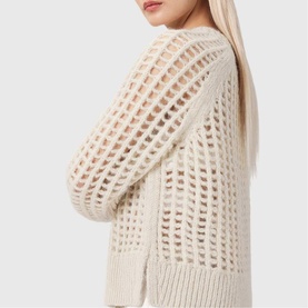 Suniva Openwork Knitted Sweater