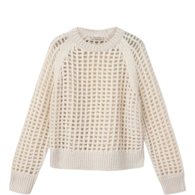Suniva Openwork Knitted Sweater