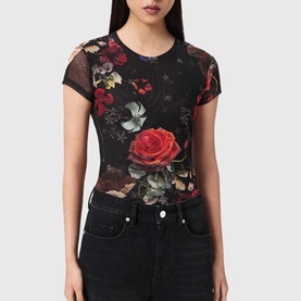 Ellie Floral Mesh T-Shirt
