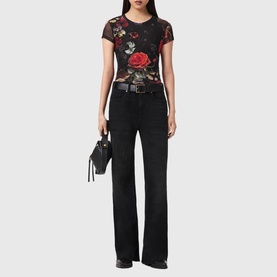 Ellie Floral Mesh T-Shirt