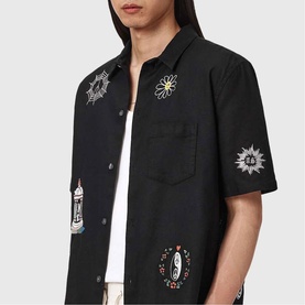 Karlton Printed Boxy Cropped Shirt