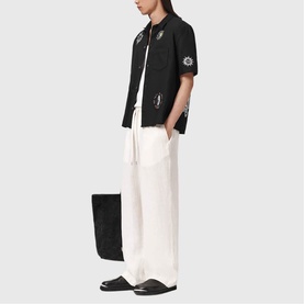 Karlton Printed Boxy Cropped Shirt