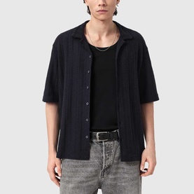 Trace Textured Open Stitch Shirt