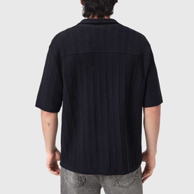 Trace Textured Open Stitch Shirt